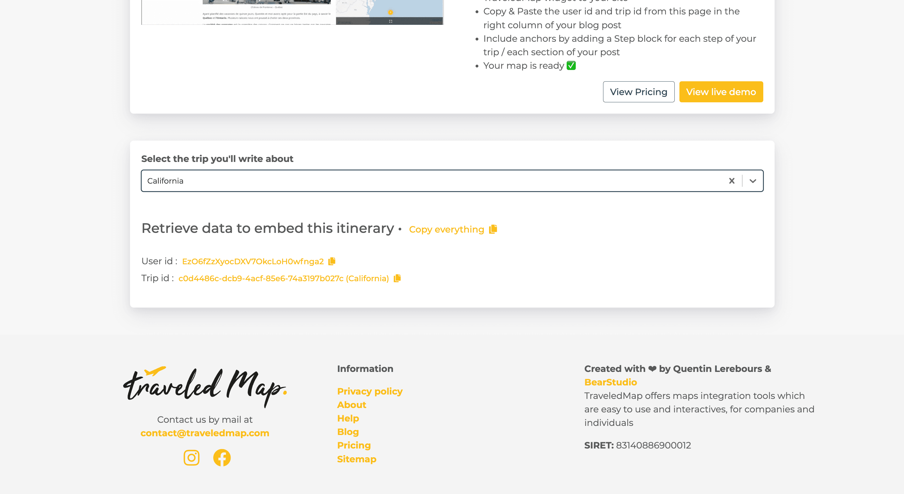 Share on website copy