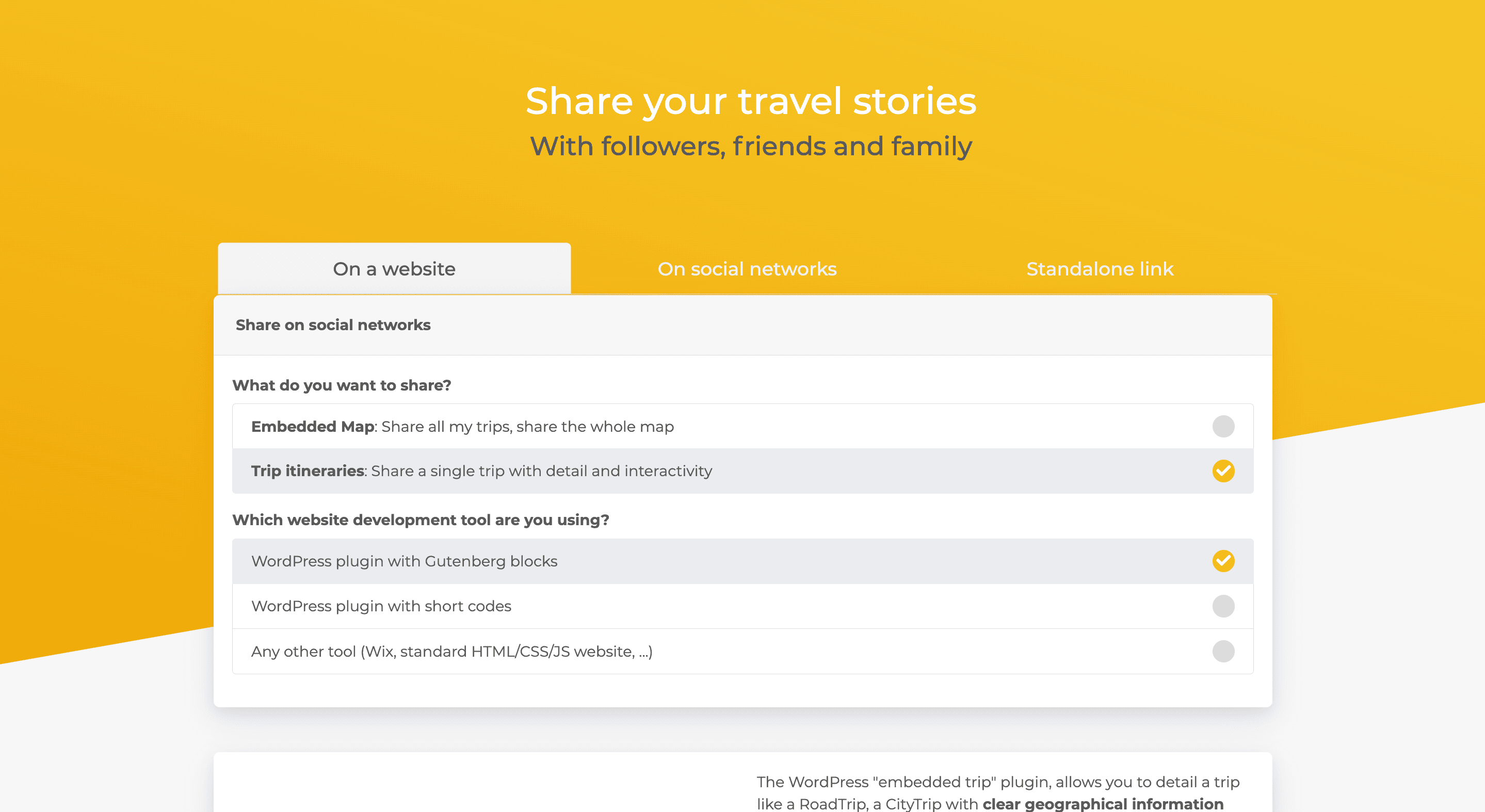 Share on website