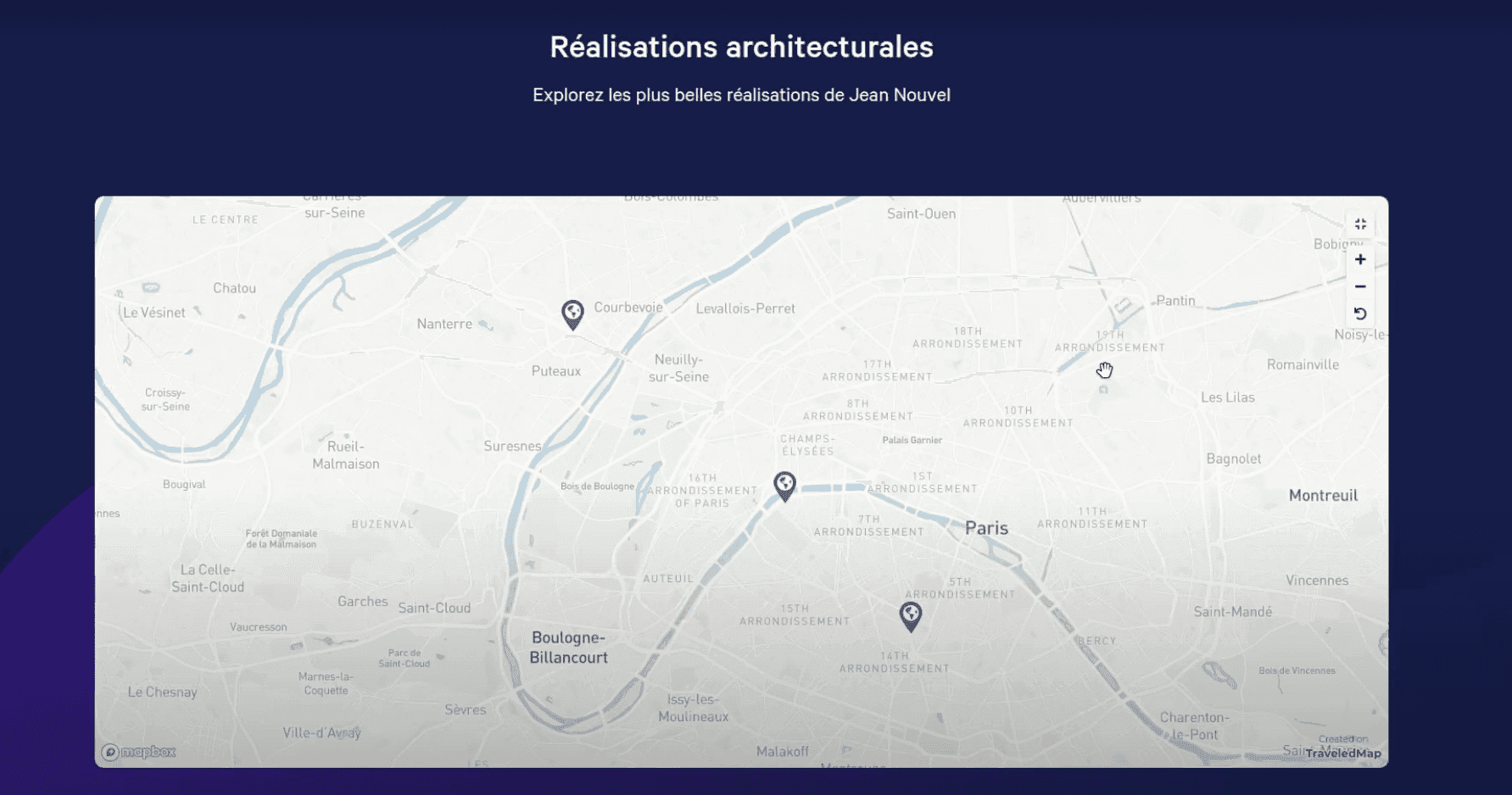 Mapa exemplo de um site empresarial