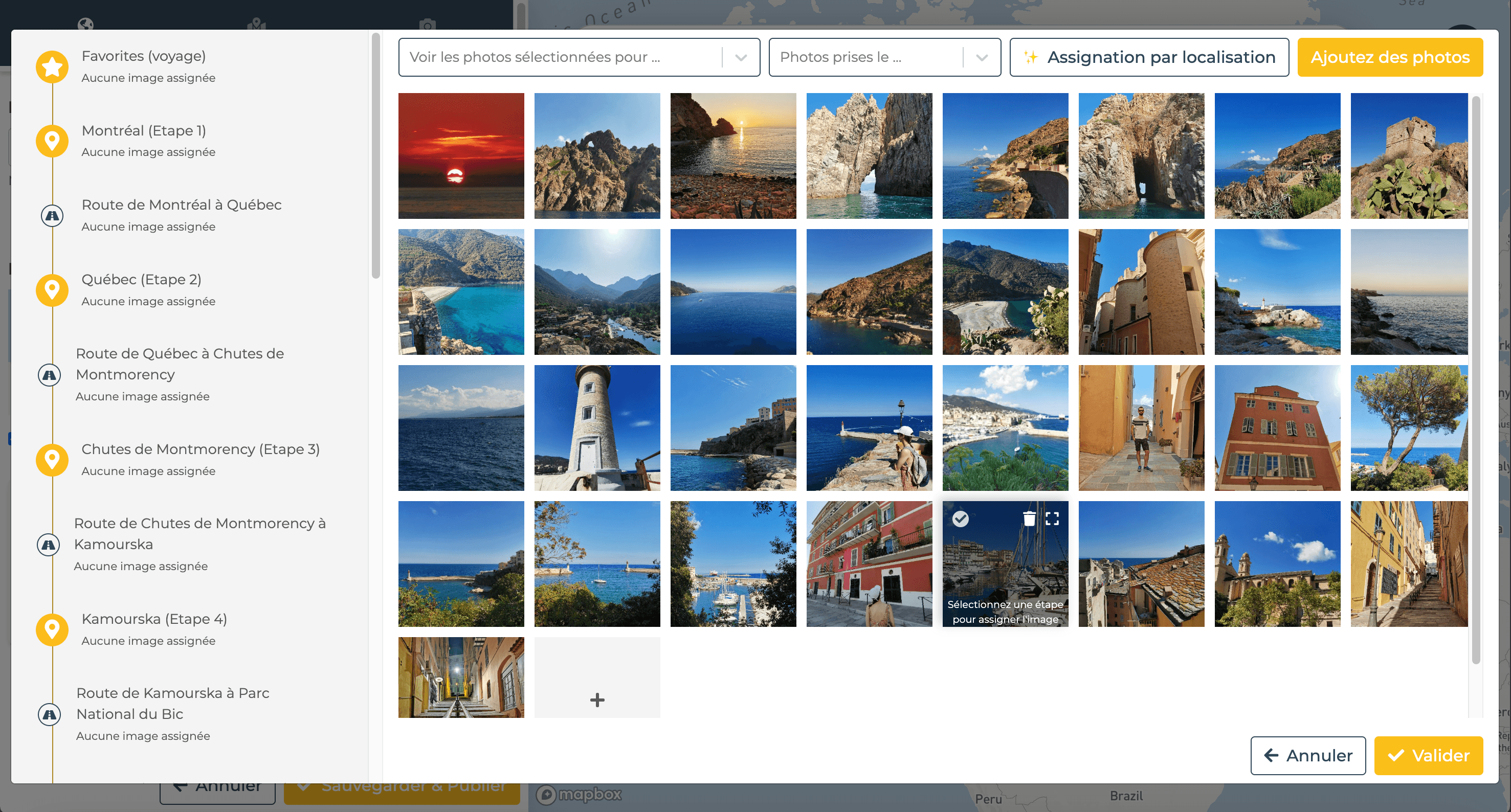 Galerie de photos de la nouvelle version de TraveledMap