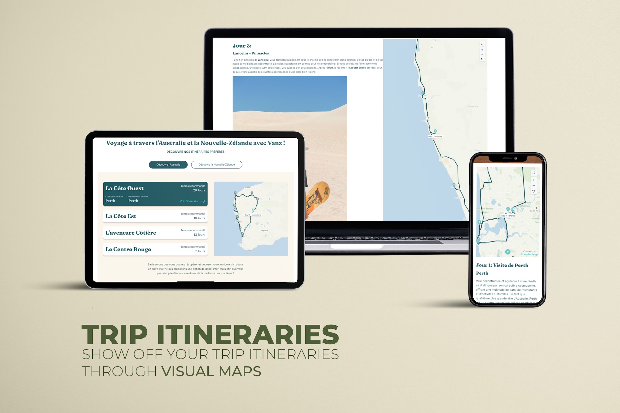 TraveledMap | Mapas de itinerarios interactivos para agencias de viajes